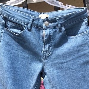 Blue denim ankle jeans- petite